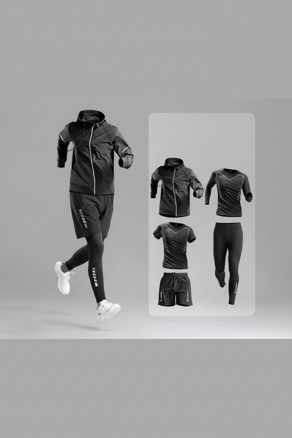 Herren-Trainingsanzug – 5-teiliges Sportbekleidungs-Set für jede Jahreszeit