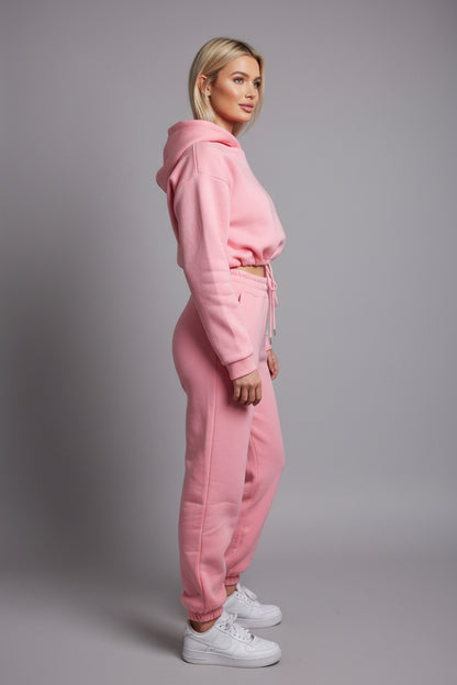 Winter Tracksuit Women Two Piece Set - Oversized Hoodie Sweatpants Solid Color Sportswear Suit |Casual Sweatshirt Trouser Set