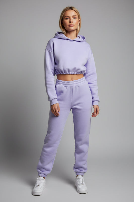 Winter Tracksuit Women Two Piece Set - Oversized Hoodie Sweatpants Solid Color Sportswear Suit |Casual Sweatshirt Trouser Set