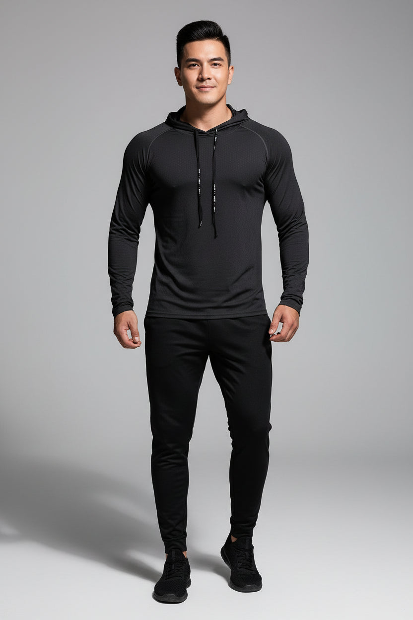 Men'S Sport T-Shirts Hoodie Fitness Running Shirts Tops Long Sleeve Workout Male Tops Tee Sportwear Training Sweatshirt Men