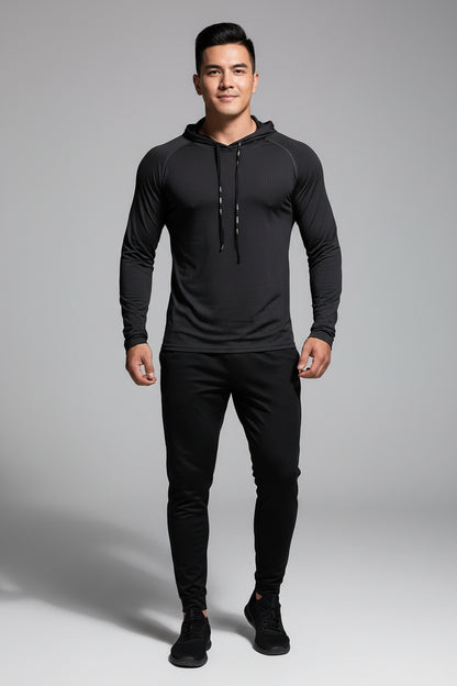 Men'S Sport T-Shirts Hoodie Fitness Running Shirts Tops Long Sleeve Workout Male Tops Tee Sportwear Training Sweatshirt Men