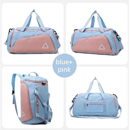 Travel Gym Bags Dry Wet Separation Shoulder Bag Yoga Fitness Backpack Men Women Waterproof with Shoe Compartment Sports Handbag