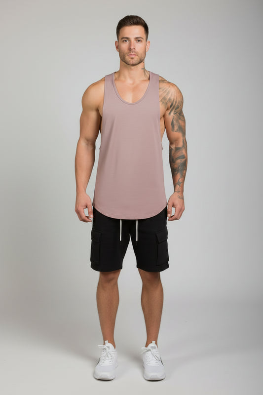 Cotton Breathable Sleeveless T-Shirt Gym Fitness Bodybuilding Training Clothing Mens Running Sport Solid Color Muscle Tank Tops