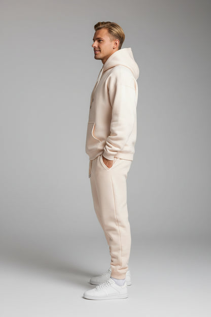Man'S Hoodie Set Winter Solid Color Two Pices Sets Long-Length Street Clothes Casual Sports Sweatpant Hoody Unisex Fashion Suit