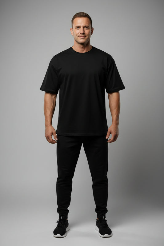 Solid Color Gym Running Sport Clothing Fitness Oversized Loose Cotton Shirt Men Hip Hop Short Sleeve Bodybuilding Muscle T-Shirt