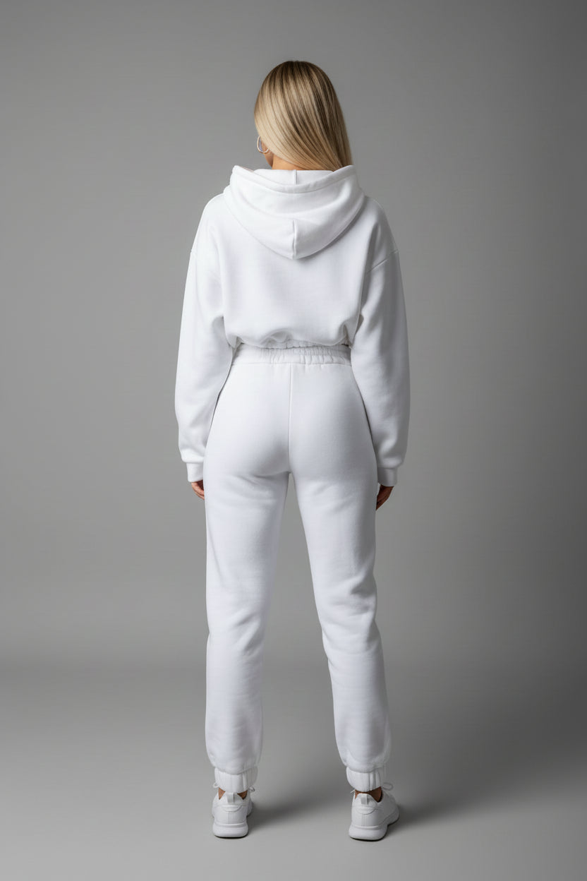 Winter Tracksuit Women Two Piece Set - Oversized Hoodie Sweatpants Solid Color Sportswear Suit |Casual Sweatshirt Trouser Set