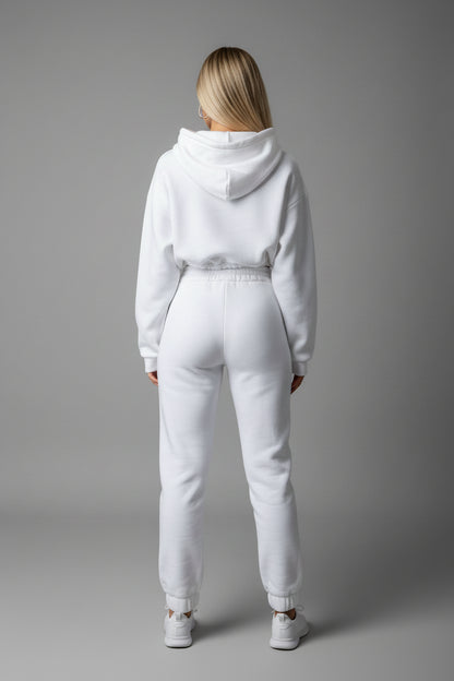 Winter Tracksuit Women Two Piece Set - Oversized Hoodie Sweatpants Solid Color Sportswear Suit |Casual Sweatshirt Trouser Set