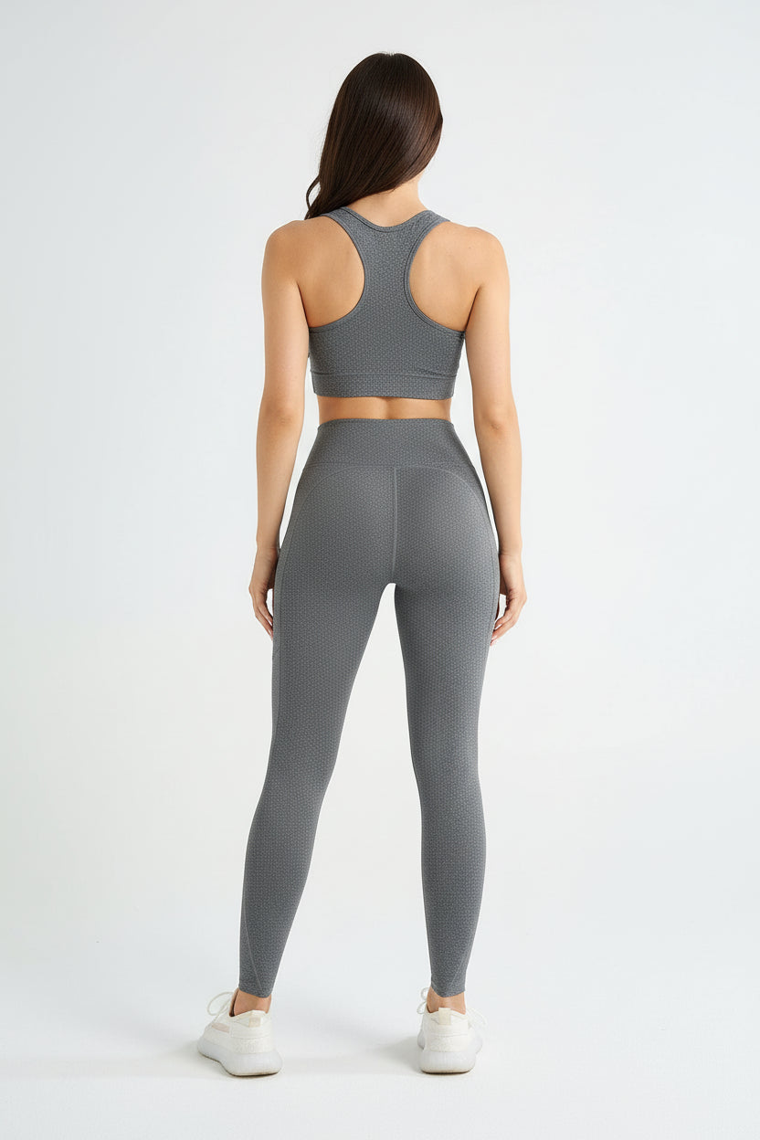 Solid Color Side Pockets Leggings for Women High Waist Sportswear Cycle Yoga Pants Push up Fitness Leggings