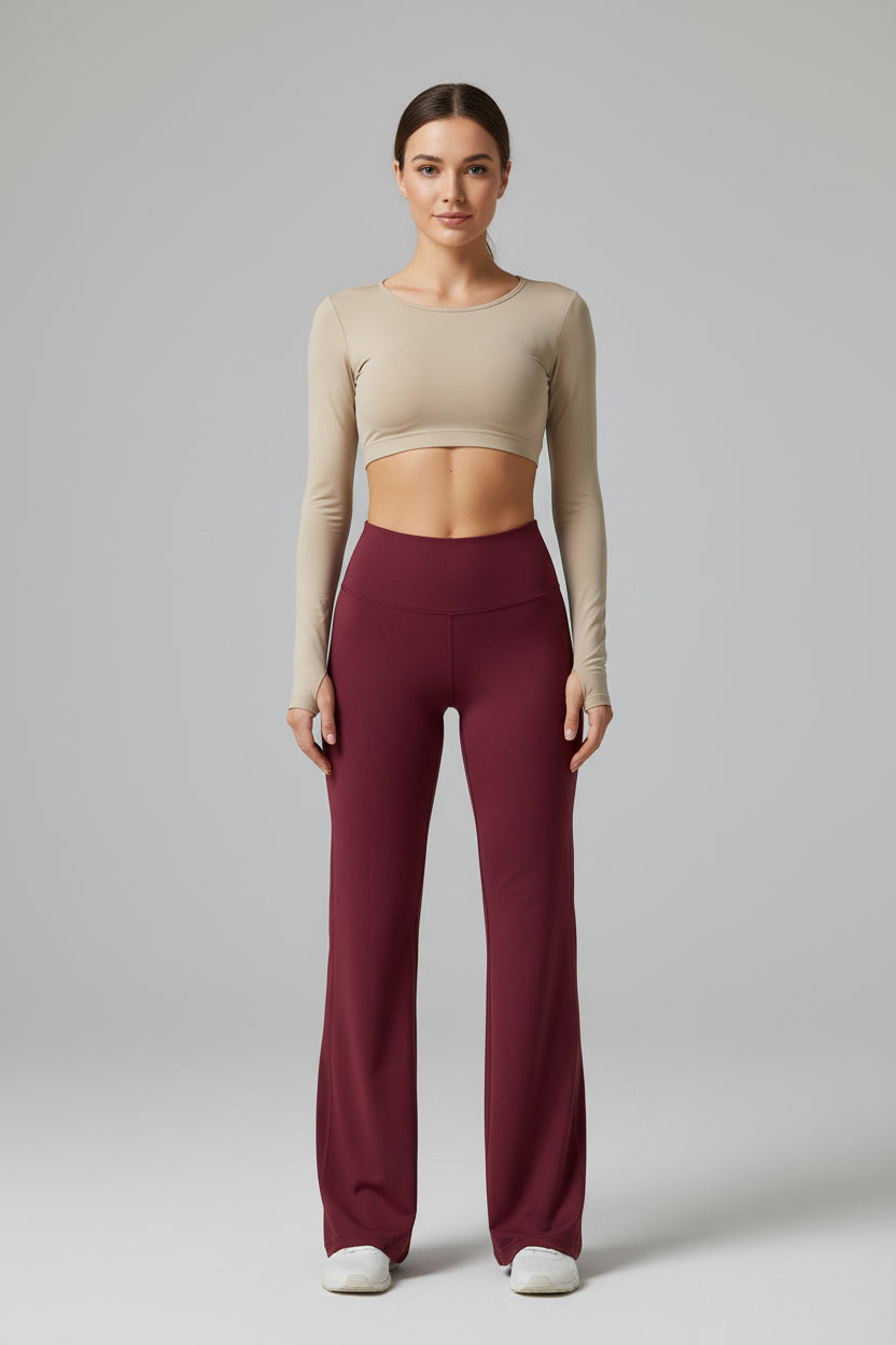 Gym Workout Wide Leg Leggings Women High Waist Tummy Control Loose Yoga Pants Woman Gray Hip Lifting Straight Sports Trousers