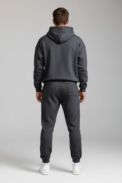 Man'S Hoodie Set Winter Solid Color Two Pices Sets Long-Length Street Clothes Casual Sports Sweatpant Hoody Unisex Fashion Suit