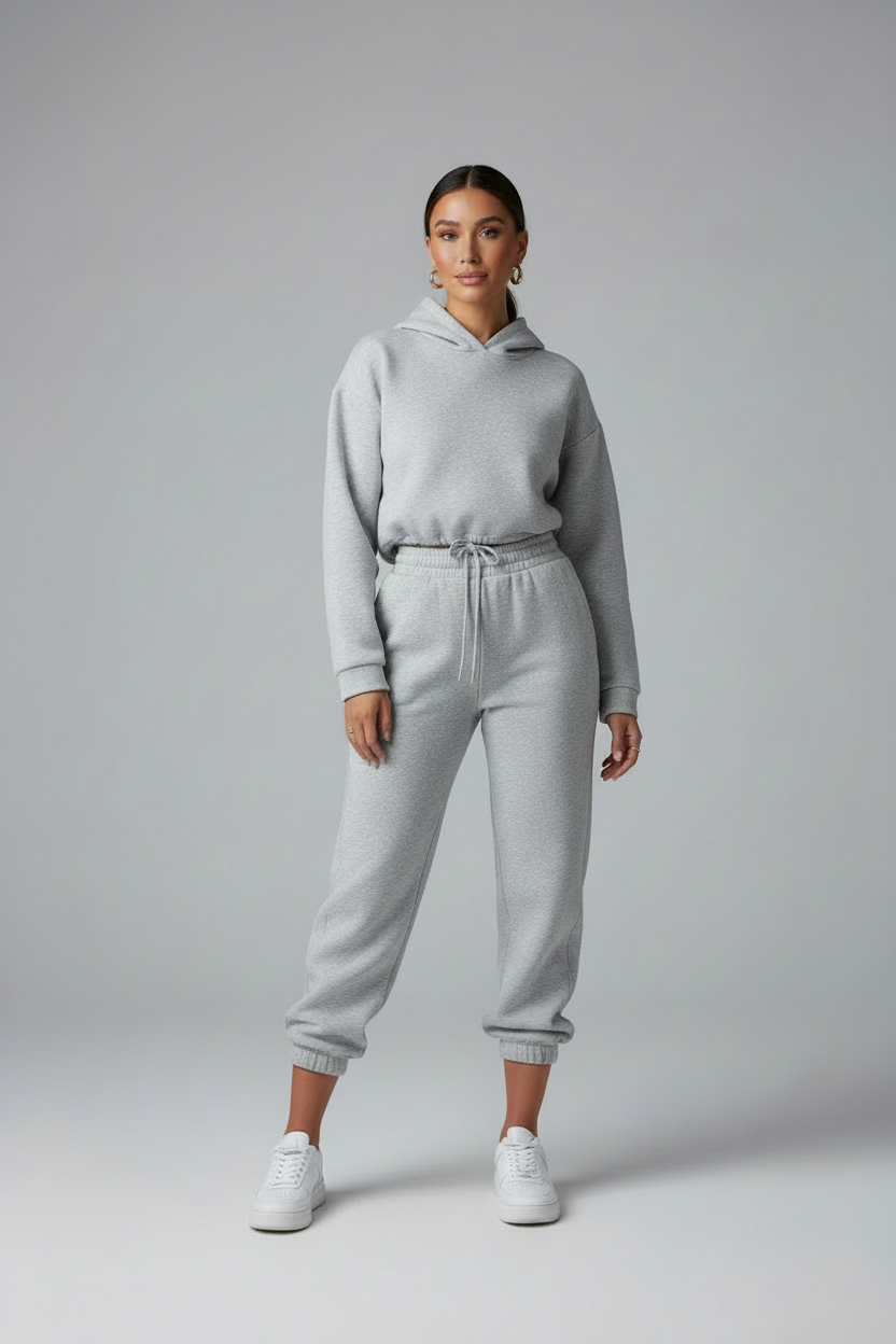 Trainingsanzug für Damen, zweiteilig – Oversize-Hoodie, Jogginghose, Lässiges Sweatshirt-Hosen-Set