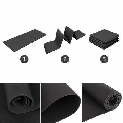 Foldable Yoga Mat Eco Friendly EVA Folding Travel Fitness Exercise Mat 3Mm/4Mm/6Mm Thicknesses for Yoga Pilates & Floor Workouts